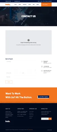 inds mini website template desktop screenshot