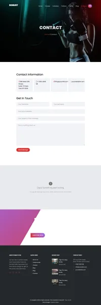 robust mini website template desktop screenshot