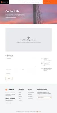 consto mini website template desktop screenshot