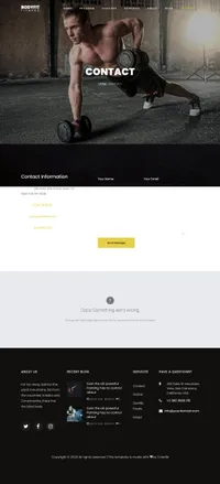 bodyfit mini website template desktop screenshot
