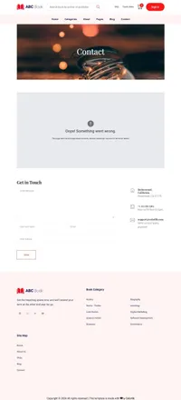 abcbook mini website template desktop screenshot