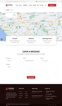 crose mini website template desktop screenshot