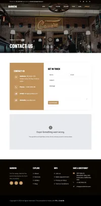 barbero mini website template desktop screenshot
