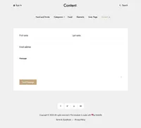 content mini website template desktop screenshot
