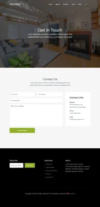 realtors mini website template desktop screenshot
