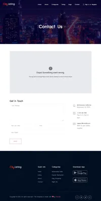 citylisting mini website template desktop screenshot