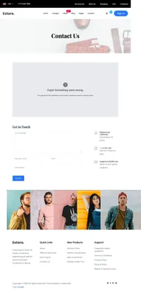 estore mini website template desktop screenshot