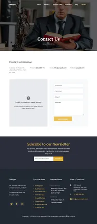 whisper mini website template desktop screenshot