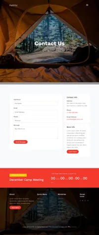 faithful mini website template desktop screenshot