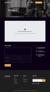 belara mini website template desktop screenshot