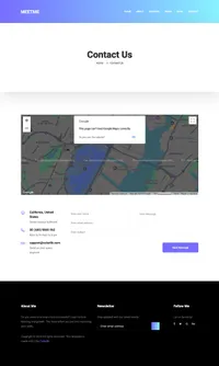 meetme mini website template desktop screenshot