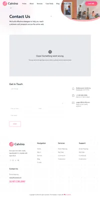 calvino mini website template desktop screenshot