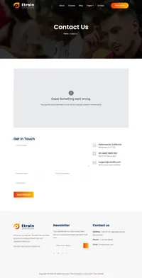 etrain mini website template desktop screenshot