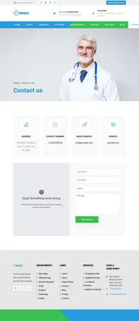 medex mini website template desktop screenshot