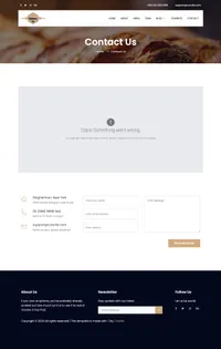bakery mini website template desktop screenshot