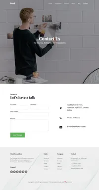 dusk mini website template desktop screenshot