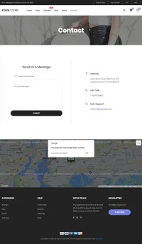 coza-store mini website template desktop screenshot