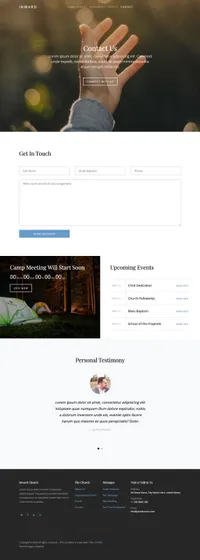 inward mini website template desktop screenshot