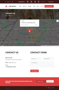 libchurch mini website template desktop screenshot