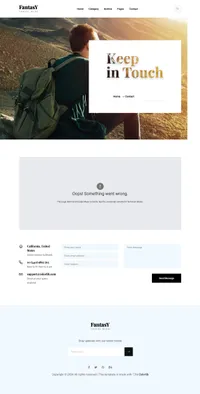 fantasy mini website template desktop screenshot