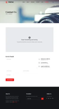 pentax mini website template desktop screenshot