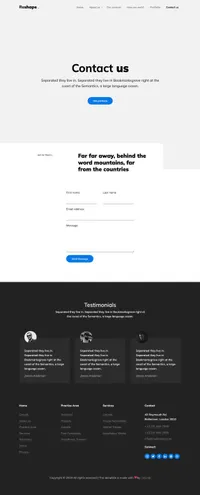 reshape mini website template desktop screenshot