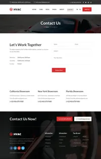 hvac mini website template desktop screenshot