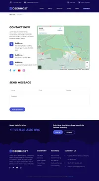 deerhost mini website template desktop screenshot