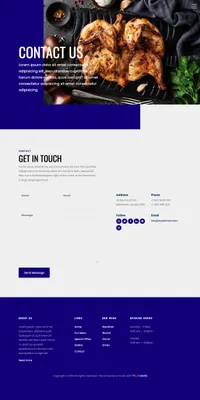 cuisines mini website template desktop screenshot