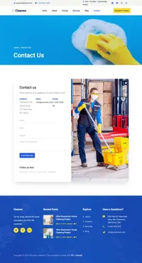 cleanex mini website template desktop screenshot