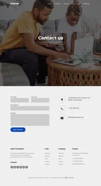 express mini website template desktop screenshot
