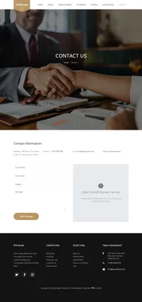 primelaw mini website template desktop screenshot