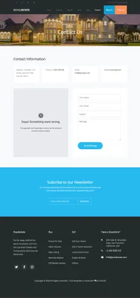 royalestate mini website template desktop screenshot
