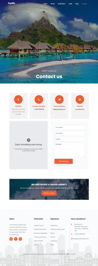 pacific mini website template desktop screenshot