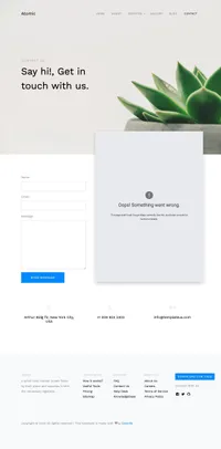 atomic mini website template desktop screenshot