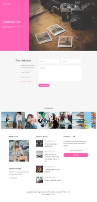 shout mini website template desktop screenshot