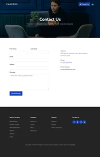careers mini website template desktop screenshot