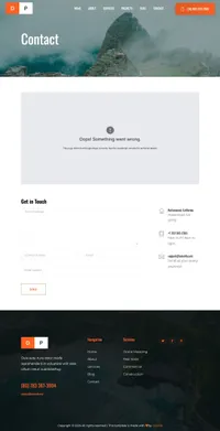 dronephotography mini website template desktop screenshot