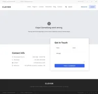 clever mini website template desktop screenshot