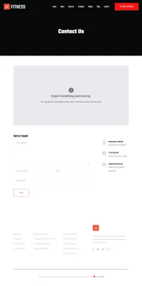 fitnessclub mini website template desktop screenshot