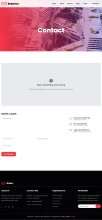 dreamrs mini website template desktop screenshot