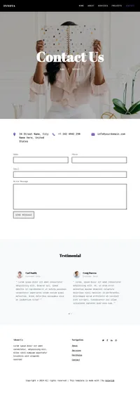 innova mini website template desktop screenshot