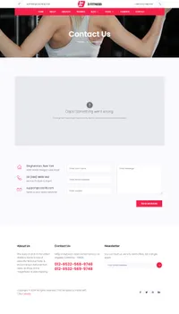 fitness mini website template desktop screenshot