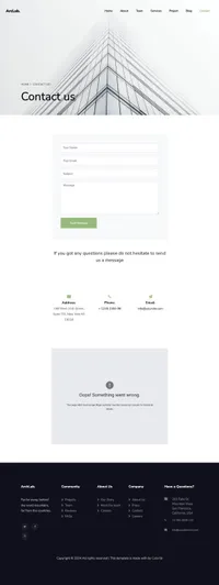 archlab mini website template desktop screenshot