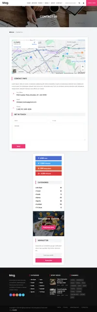 mag mini website template desktop screenshot