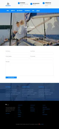 waterboat mini website template desktop screenshot
