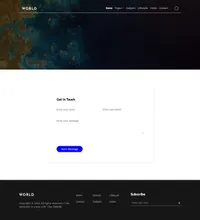 world mini website template desktop screenshot