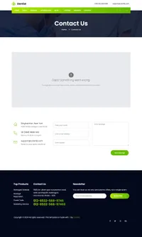 dentist mini website template desktop screenshot