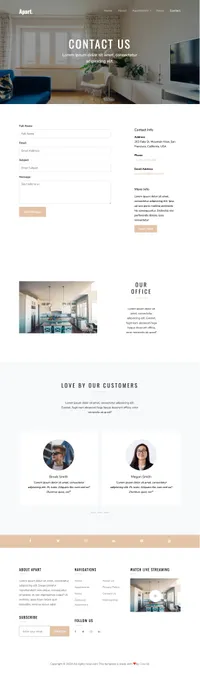 apart mini website template desktop screenshot