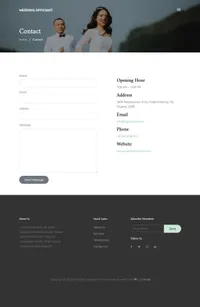 wedding-officiant mini website template desktop screenshot